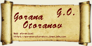 Gorana Otoranov vizit kartica